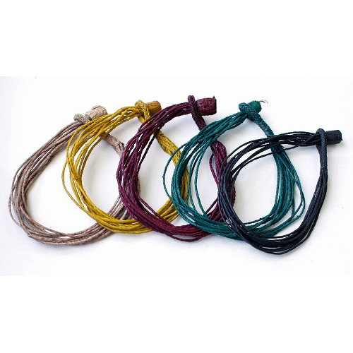 ラクダ革紐撚りブレス