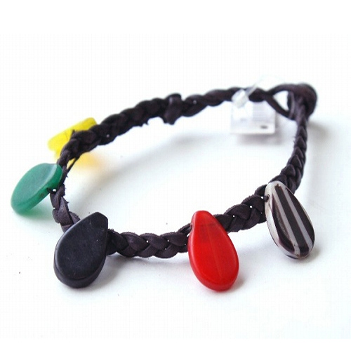 電球玉革ブレス