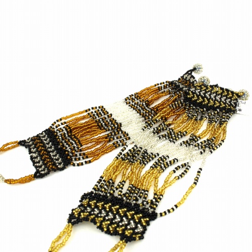 ビーズ束ブレス2本留