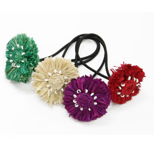 【SALE】ラフィアプチフルフル髪留めゴム xプラビ  アソート @900→720円