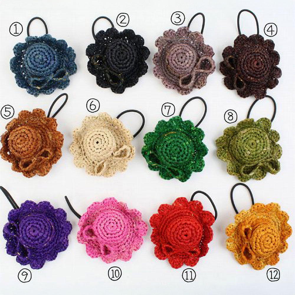 ラフィアプチシャポー髪留めゴム  アソート