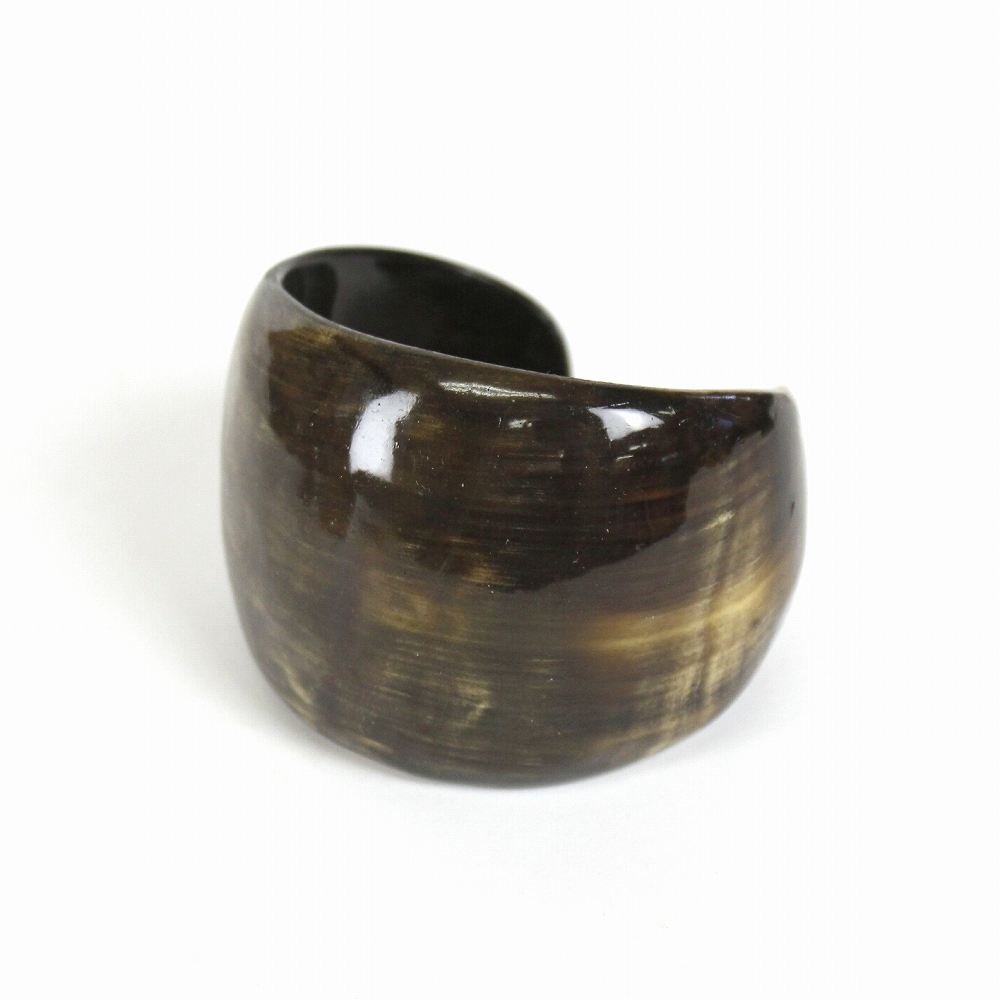 牛角バングル 黒ベース黄