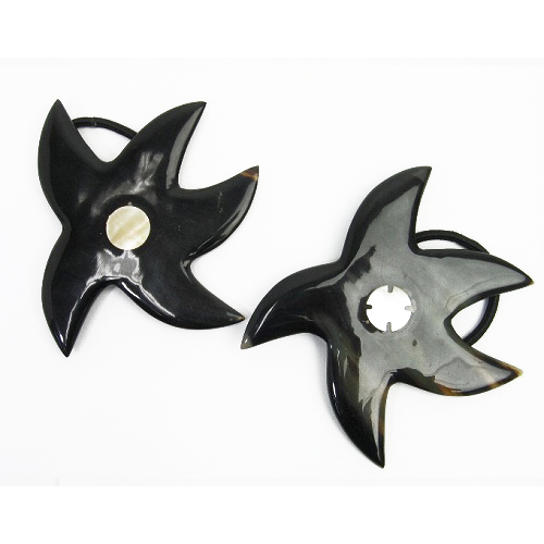 【SALE】牛角パーツ付き髪留めゴム  螺鈿  ELN @2000→1600円