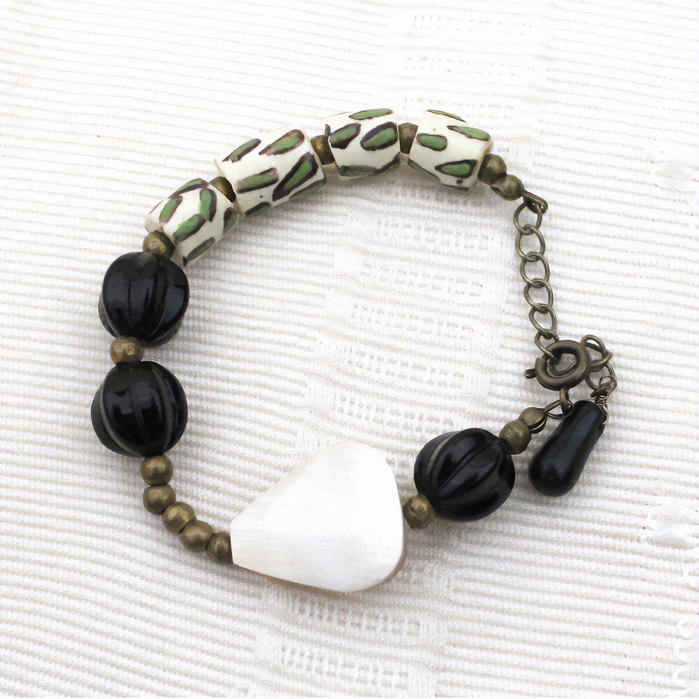 SAKOROビーズブレスレット ホワイト