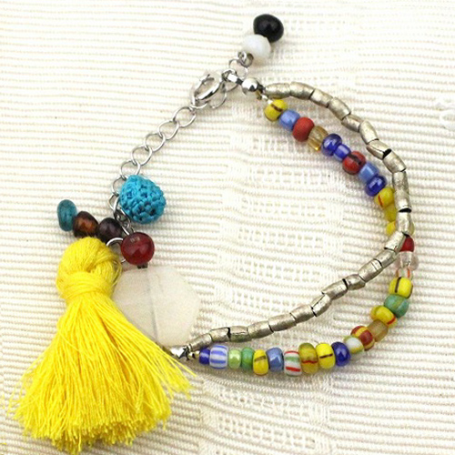 クリスマスブレスレット　黄