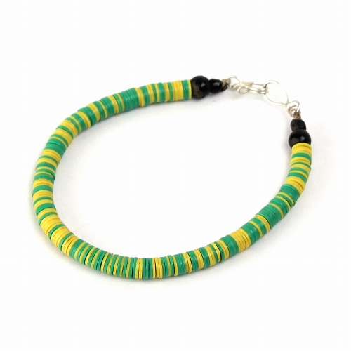 プラココビーズブレス 黄緑