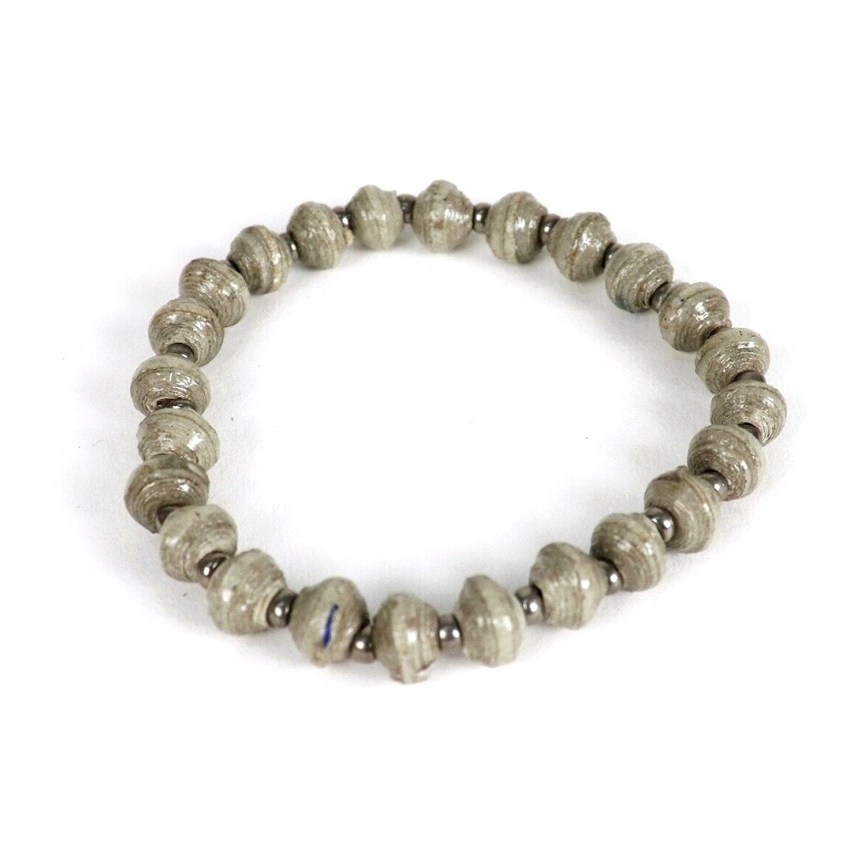 ペーパービーズバングル グレー