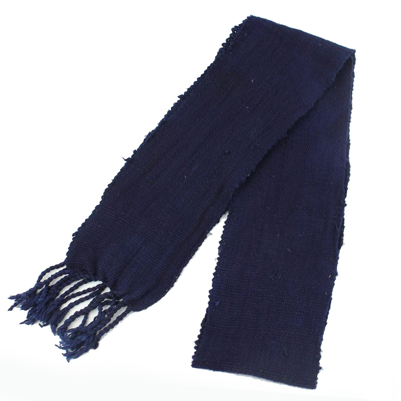 藍染無地ベルト　ビーズ無