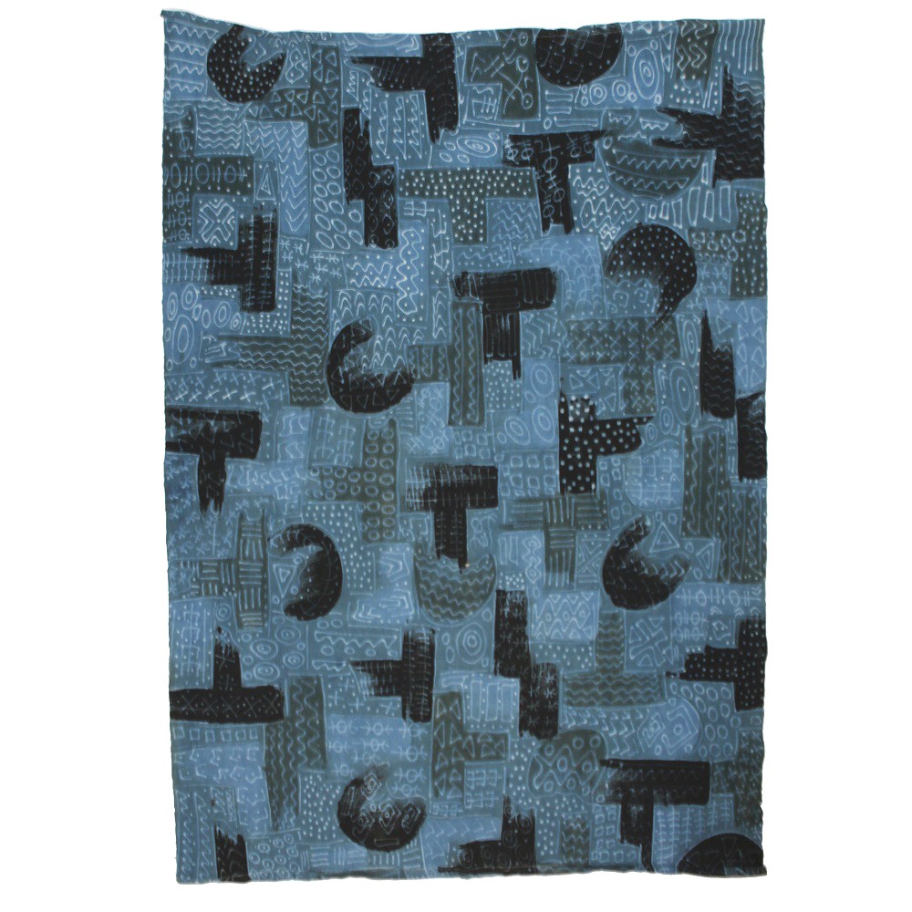 NDOMO泥藍染ブランケット 小 25 一点物