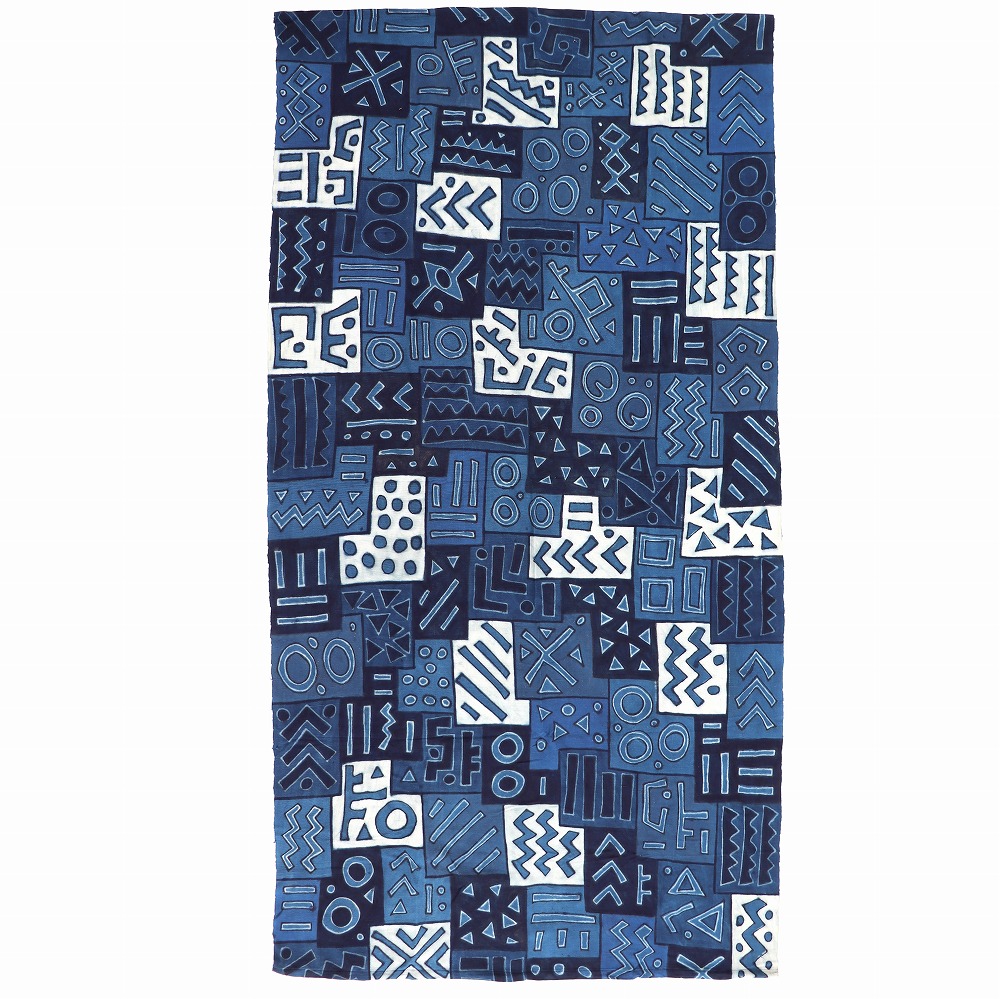 NDOMO泥藍染ベッドカバー大 270x140 43 一点物