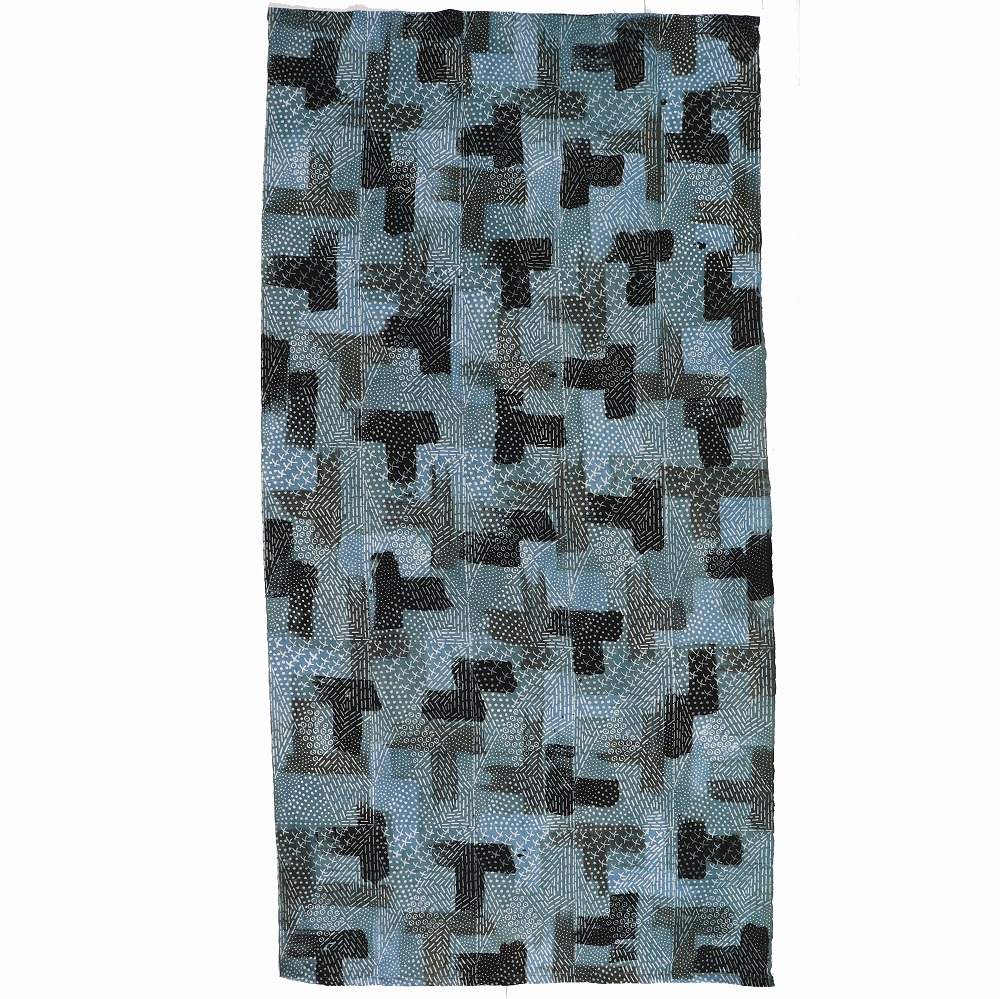 NDOMO泥藍染ベッドカバー大 270x140 44 一点物