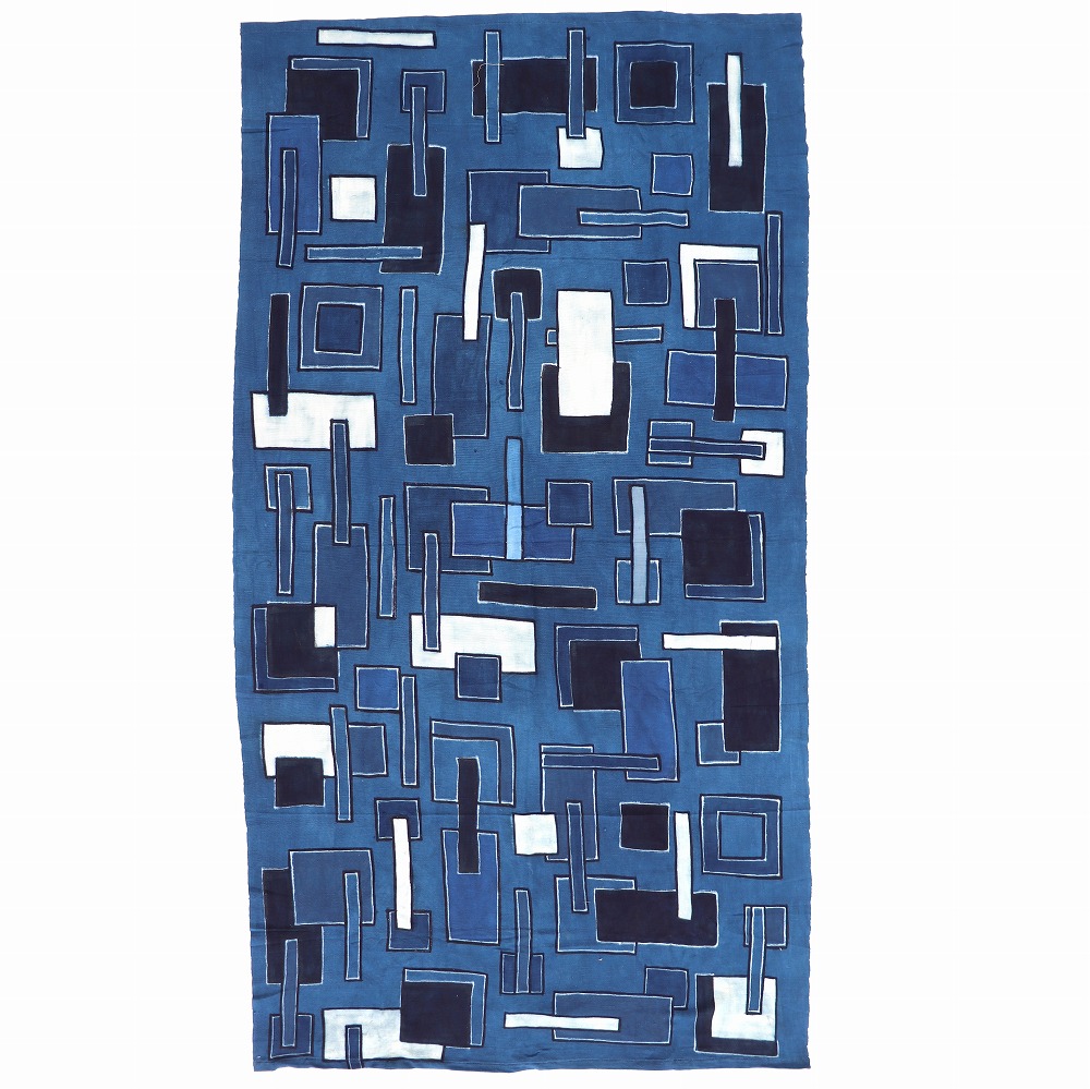 NDOMO泥藍染ベッドカバー大 270x140 47 一点物