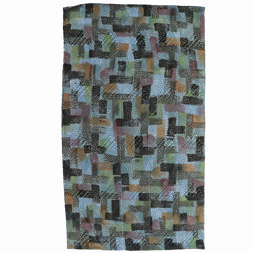 NDOMO泥藍染ベッドカバー大 270x140 53 一点物