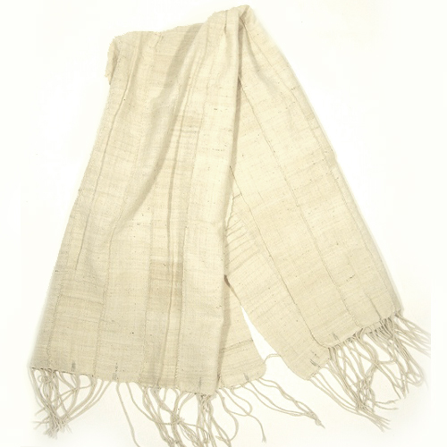 綿ショール・テーブルランナー白