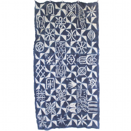 イボ藍染布 大  一点もの