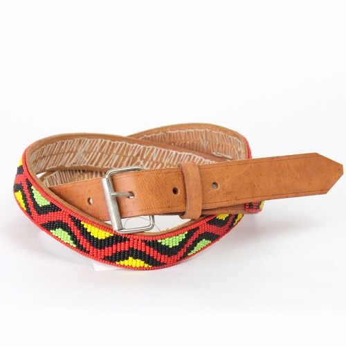 マサイビーズ革ベルト　細 波06A/06B