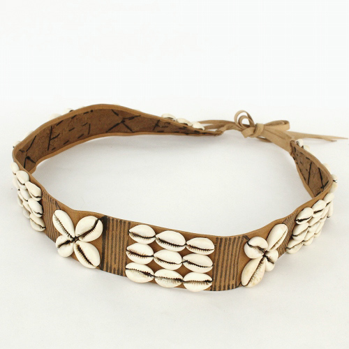 ブルキナ子安貝ベルト ナチュラル