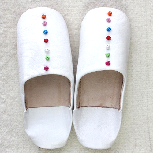 バブーシュ無地 カフス付 S2白 39/43