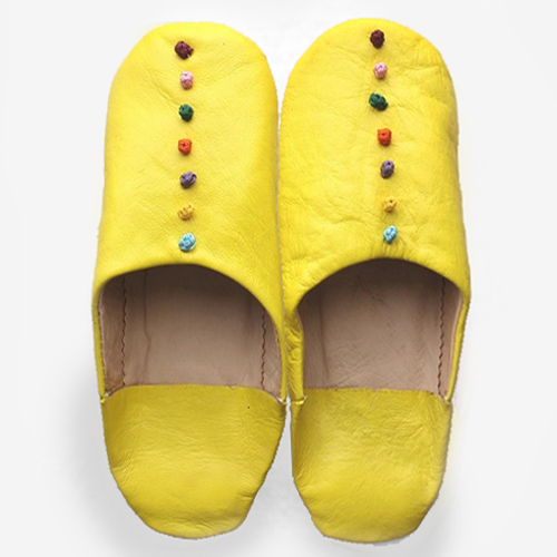 バブーシュ無地 カフス付 S4黄 39/43