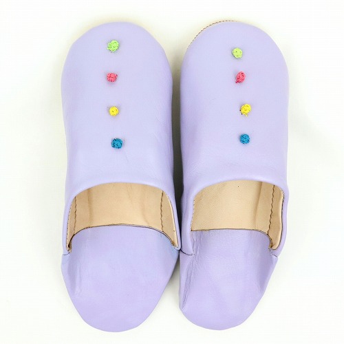 バブーシュ無地 カフス付 ラベンダー 43