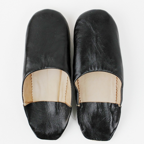 バブーシュ無地 S1黒 39/43/45