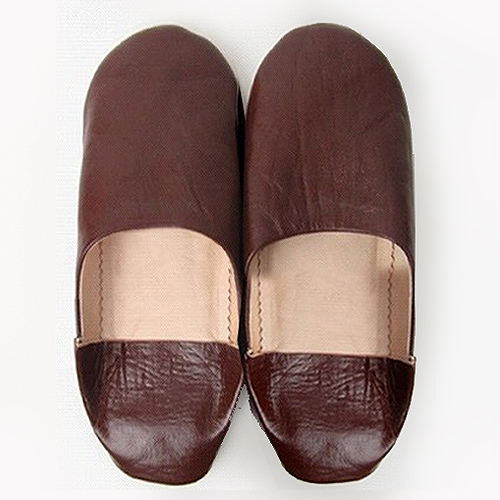 バブーシュ無地 S7焦げ茶 39/43