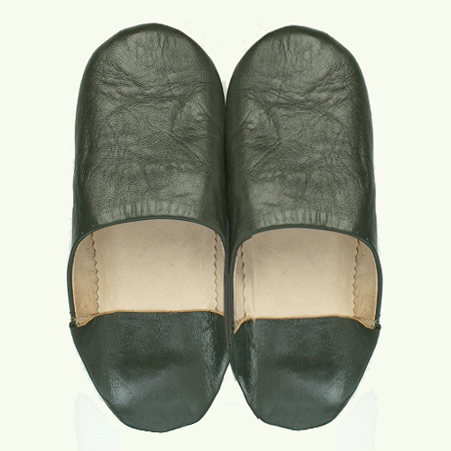 バブーシュ無地 F11ダークグリーン 39/43