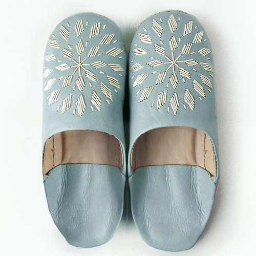 バブーシュ刺繍 F4しぐれx000白