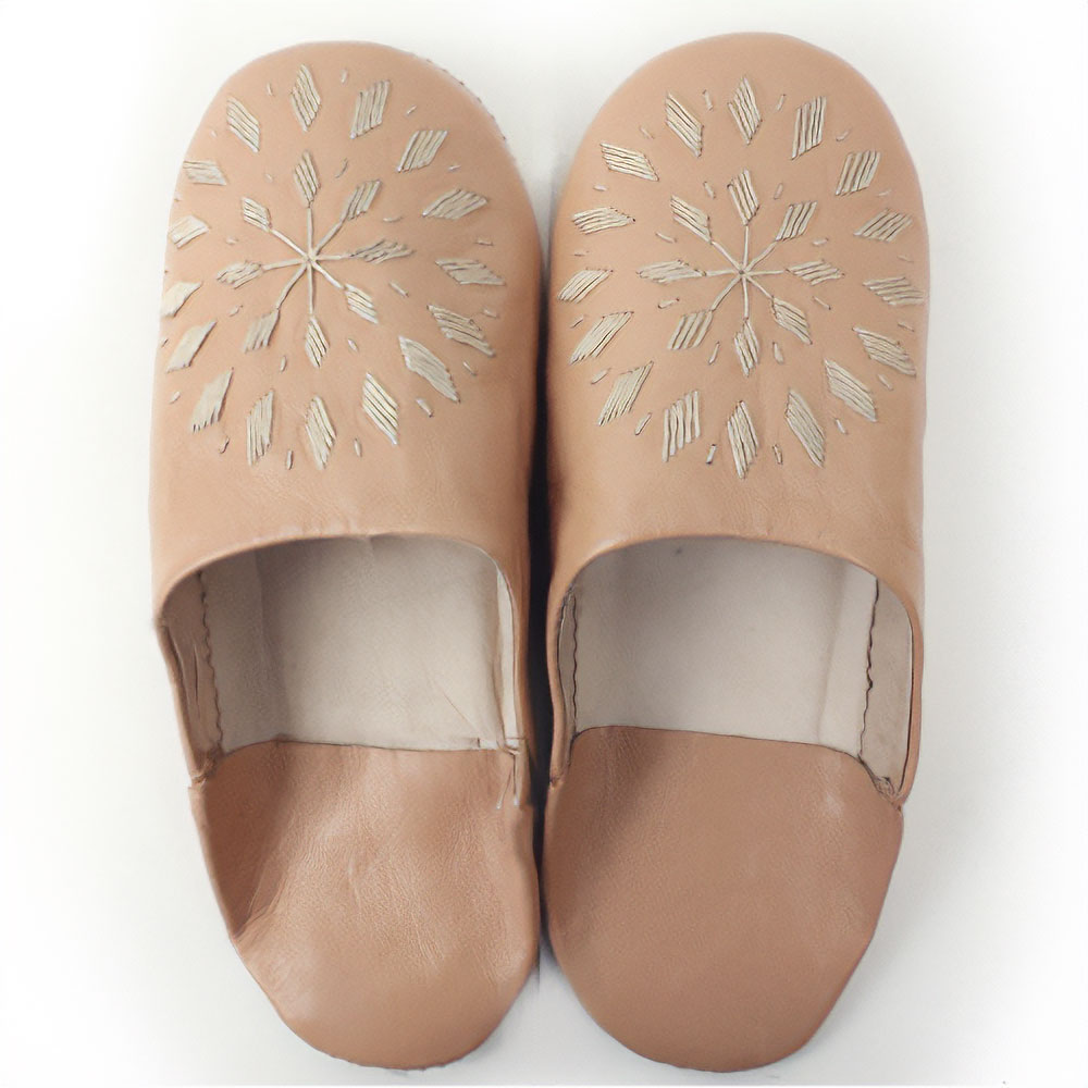 バブーシュ刺繍 F2カフェオレx104ベージュ