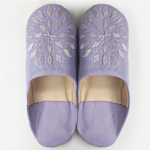 バブーシュ刺繍 S5ラベンダーx701ラベンダー