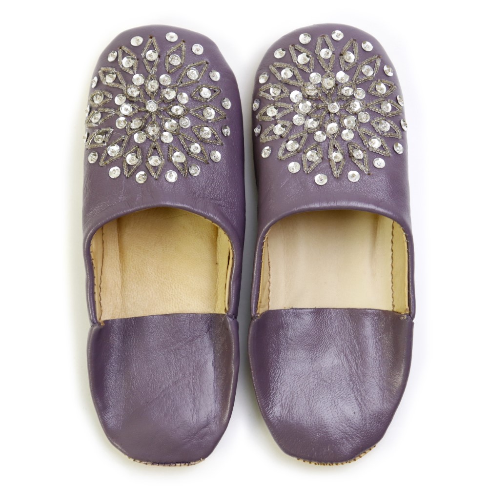 バブーシュ ビーズスパンコール F6あけびxシルバーxシルバー