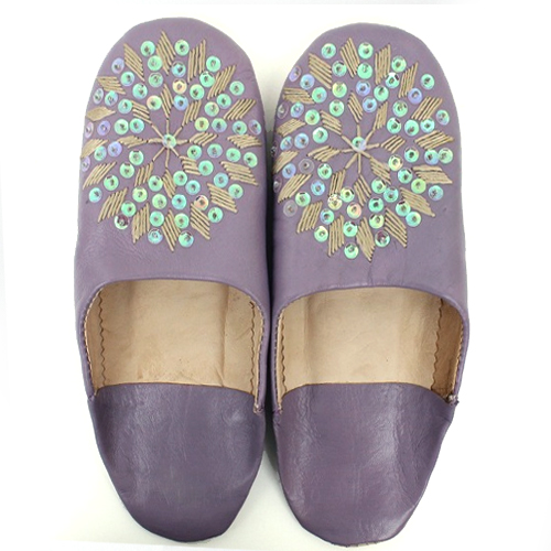 バブーシュ刺繍スパンコール F6あけびx102ベージュxオーロラ