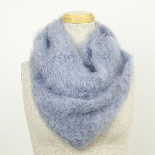 【SALE】ラスコレックスキッドモヘアスヌード 細 単色  ライトデニム @10000→8000円