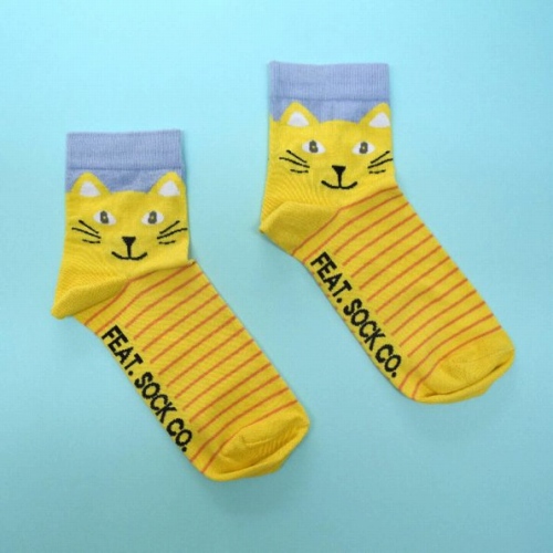 靴下 MENS 26-29.5CM  ネコ @1600→1280円