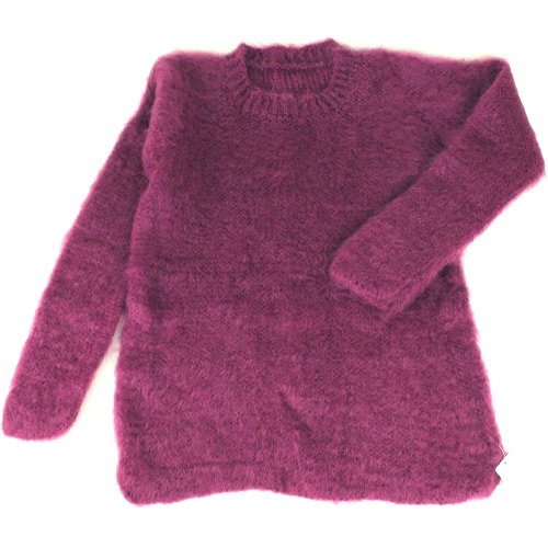 【SALE】ラモヘア長袖セーター プラム @28000→22000円