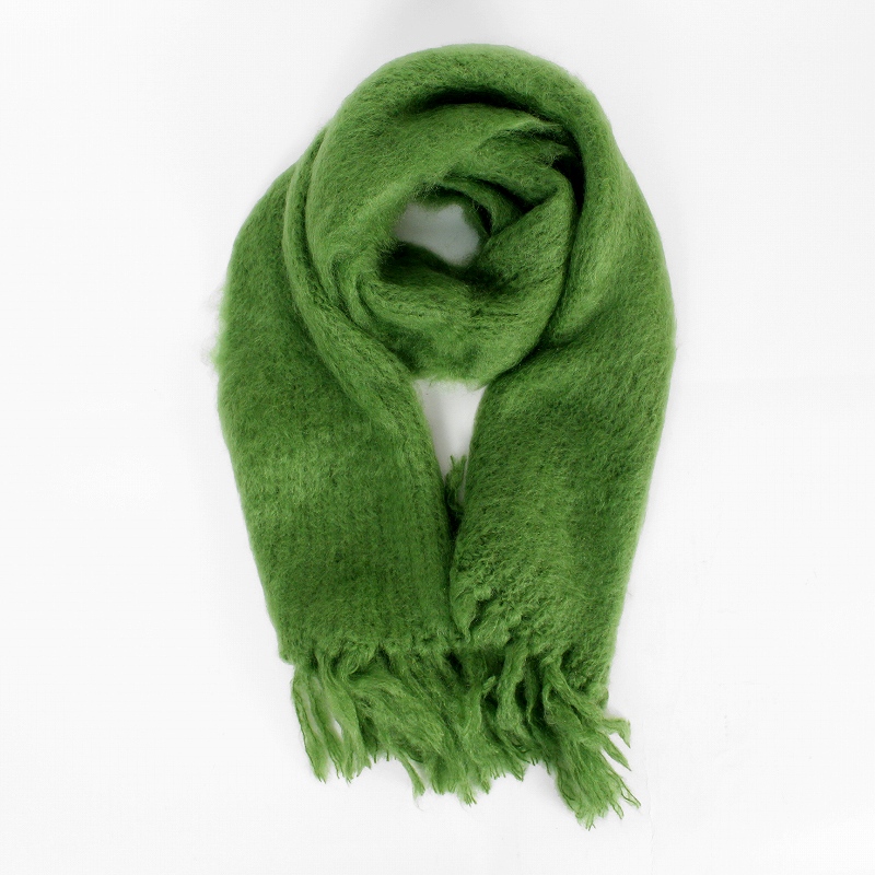 【SALE】モヘアストール 35x160 リーフグリーン ラモヘア @24000→16800