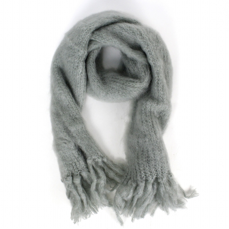 【SALE】モヘアストール 35x160 ダスティオリーブ ラモヘア @24000→16800