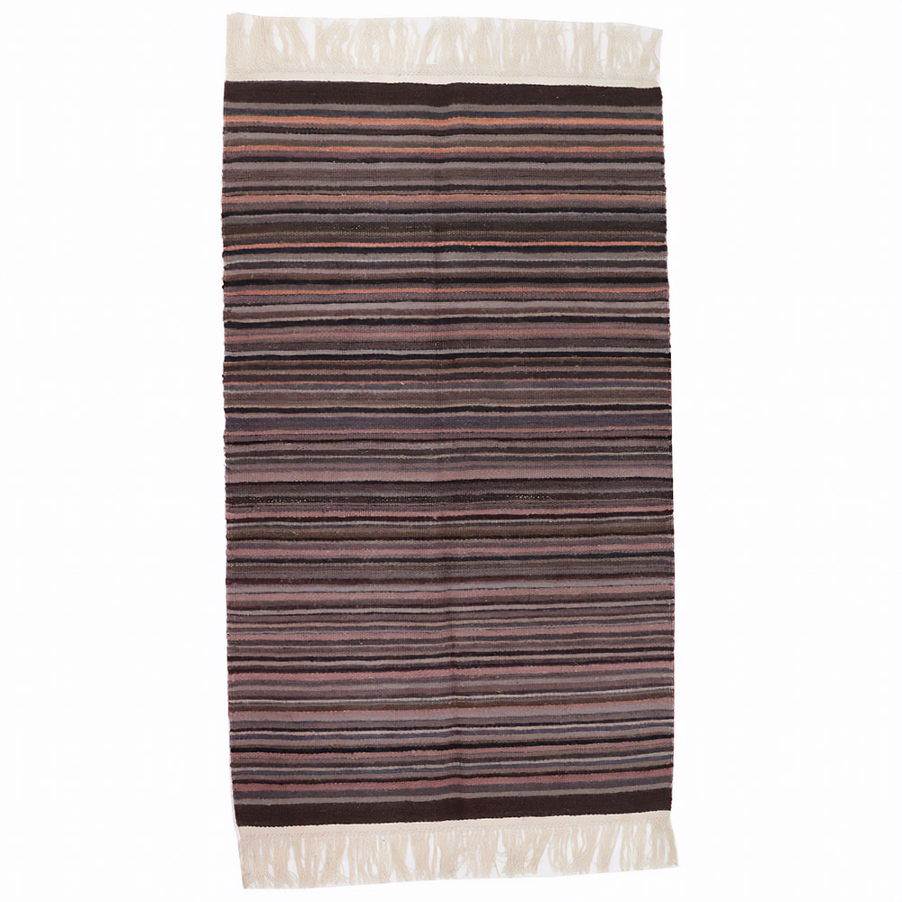 ボーダー柄モヘアラグマット