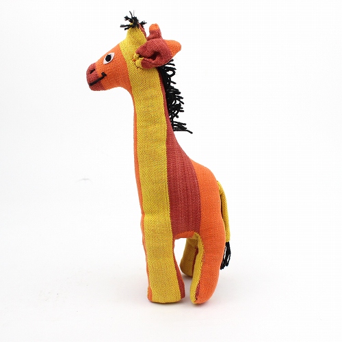 ブルキナ伝統布動物人形 中　キリン 03