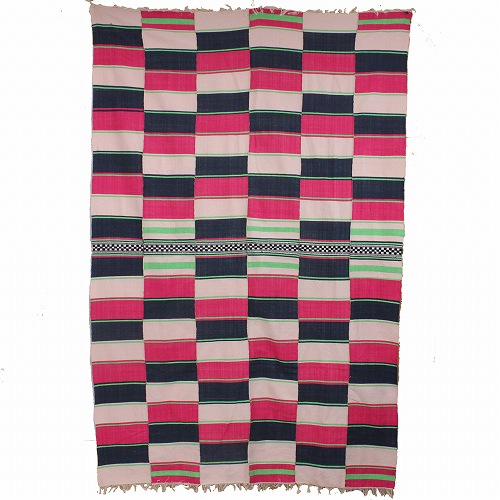 ブルキナファソのコットン薄布ラグ/カバー 145x205 (cm)