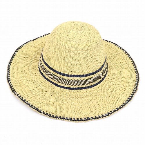 ボルガ帽子 黒柄 大きめ