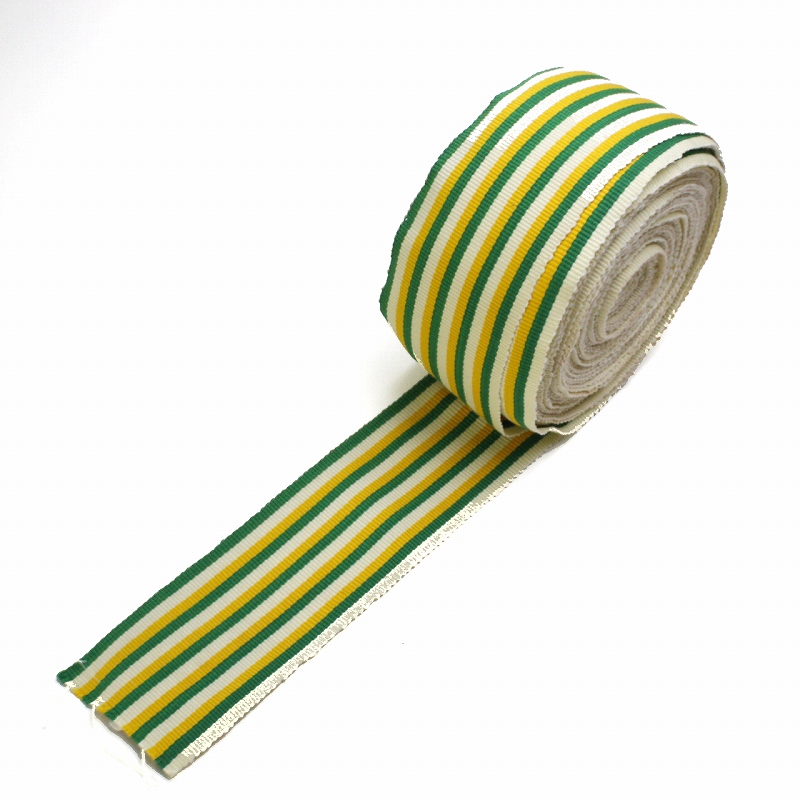 ガーナ伝統帯布 1m 白 黄 緑