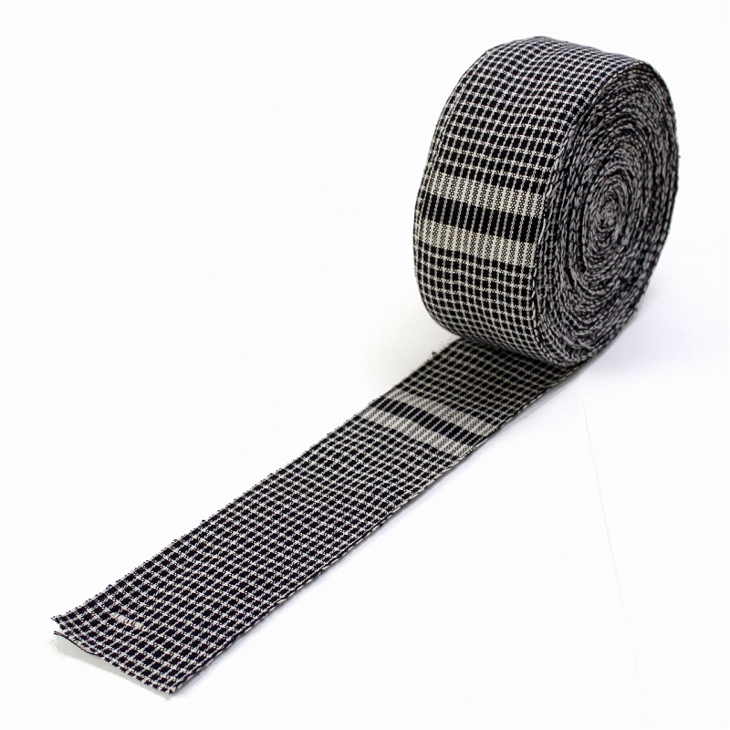 ガーナ伝統帯布 1m 黒チェック