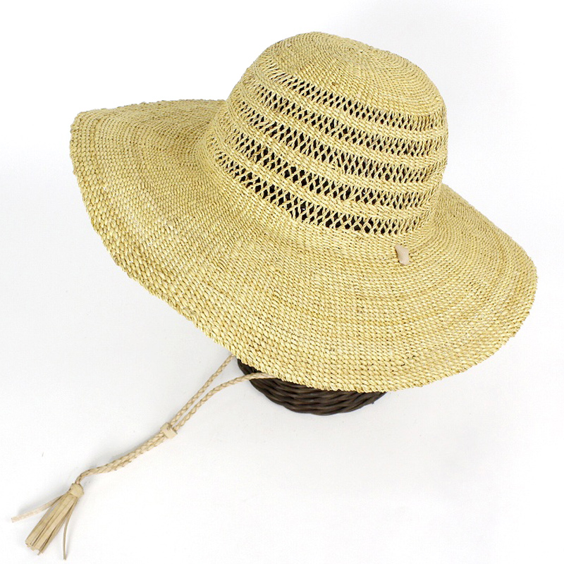 ボルガ帽子 5本透かし ナチュラル