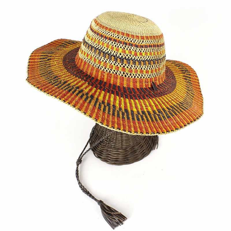 ボルガ帽子 5本透かし マルチカラー