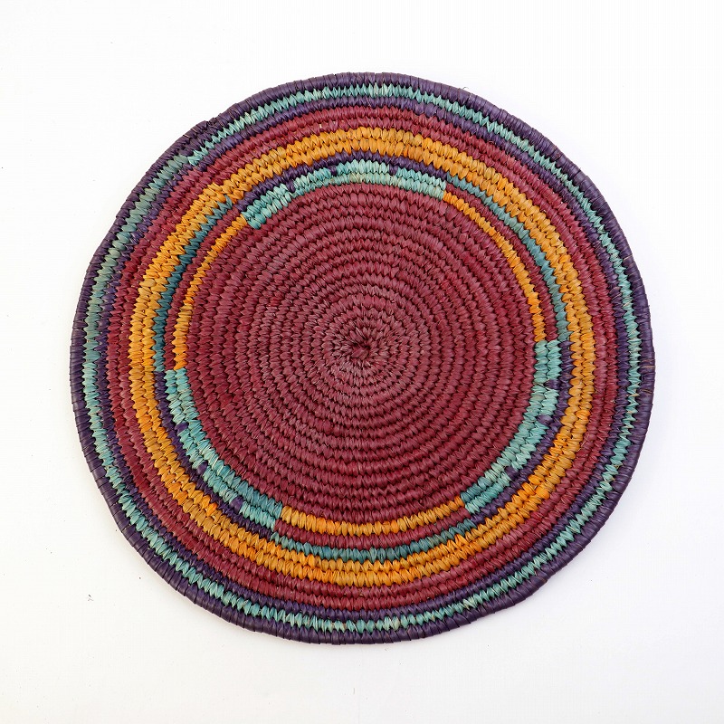 フラニ円形テーブルマット　柄