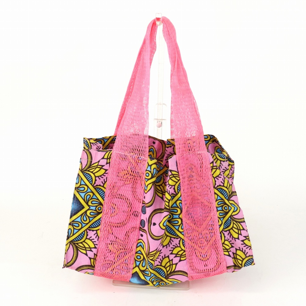 パーニュバッグ ぐるりメッシュハンドル ピンク 23SS一点物 @5000→4000円