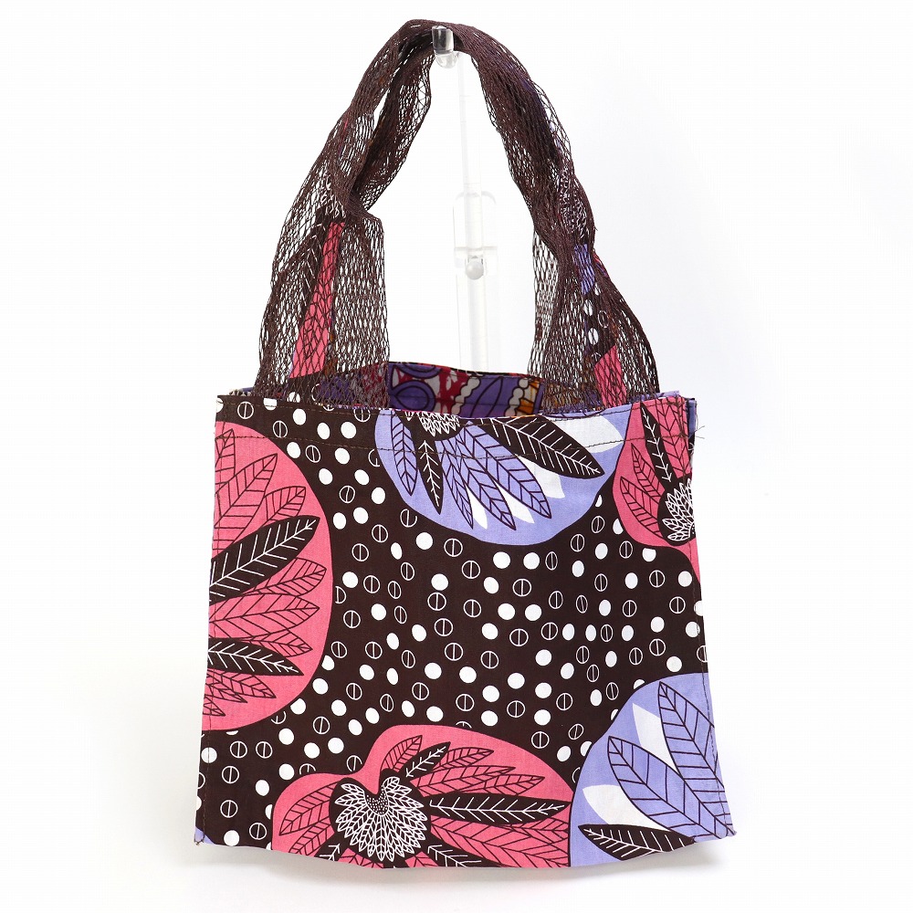 パーニュバッグ 両脇メッシュ 茶メッシュ 紫系パーニュ