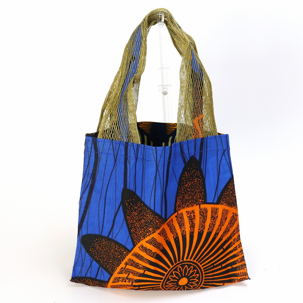 パーニュバッグ 両脇メッシュ オリーブメッシュ 青系パーニュ