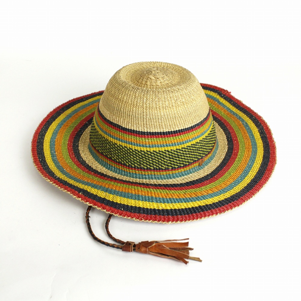 ボルガ ストライプ帽子 マルチカラー 24SS一点物 @8500→6800